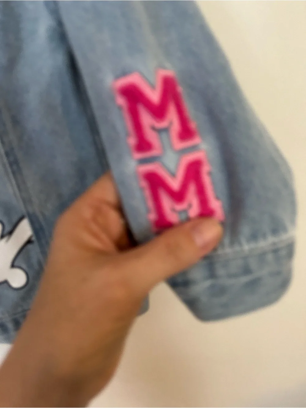 Minnie Mouse Carsity patch Pink-Accent Denim Jacket 4T